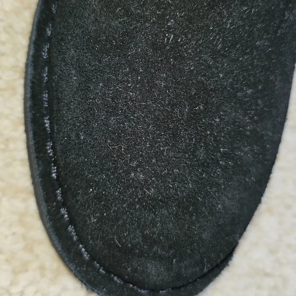 NWOT UGG BLACK SUEDE BOOTS with LACE UP BACK TIES  & COZY PLUSH LINING SIZE 6 - Picture 10 of 12